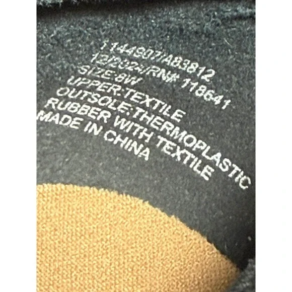 Black Suede Slip On Platform Sneakers Womens‎ Size 8W - Picture 6 of 6